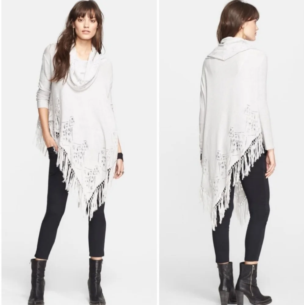 Free People Temptress Cowl Neck Sweater Poncho - Picture 2 of 13